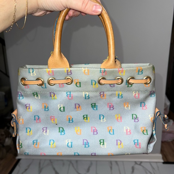 Dooney & Bourke Rainbow Monogram Tassel Tote - Picture 2 of 7